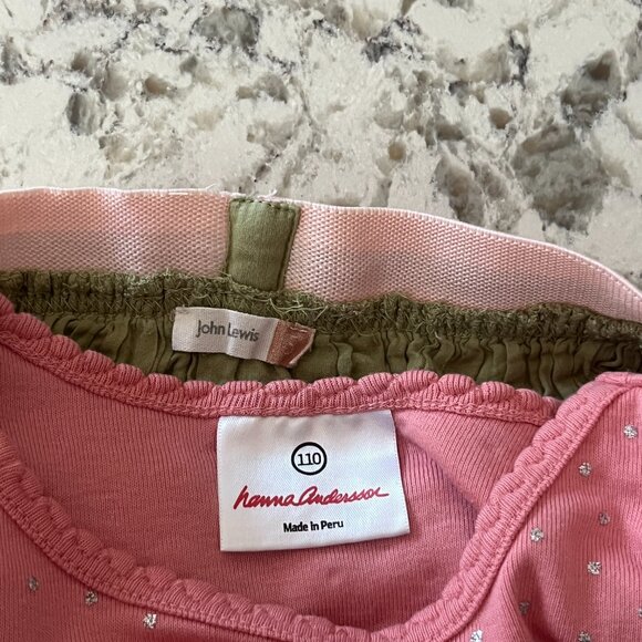 Hanna Andersson John Lewis sparkle embroidered set sz 5 - Picture 9 of 9